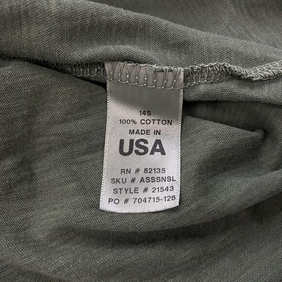 Fresh Produce Top Womens Medium Green Moss Vintage Slub Scoop Neck T Shirt NEW - Picture 8 of 12